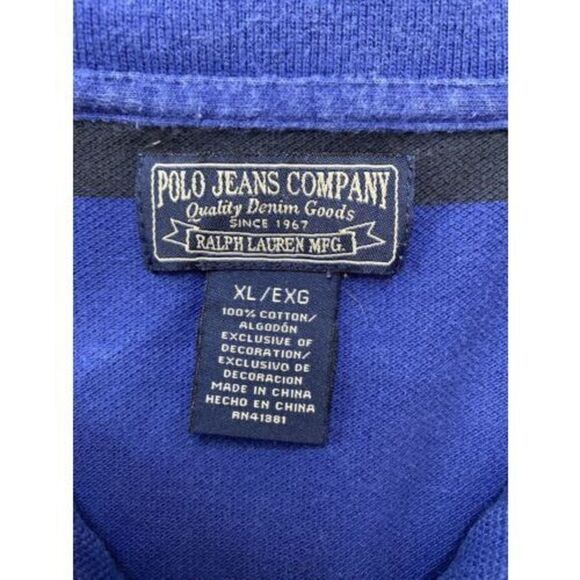 Vintage Polo Jeans Co.‎ Ralph Lauren USA Flag Men's XL Shirt Stripe - Picture 4 of 5